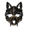 Joukavor Wolf Skull Mask Japanese Werewolf Skeleton Mask Black