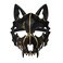 Joukavor Wolf Skull Mask Japanese Werewolf Skeleton Mask Black