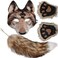 Valpeak Unleash Your Inner Wolf with Our Therian Wolf Mask Tail and Paw Setbrown wolf mask