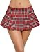 Avidlove Womens Role Play Mini Plaid Skirt Red L