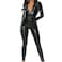 Forplay Fierce Feline Ears Mas Jumpsuit Belt Gloves Black SmallMedium