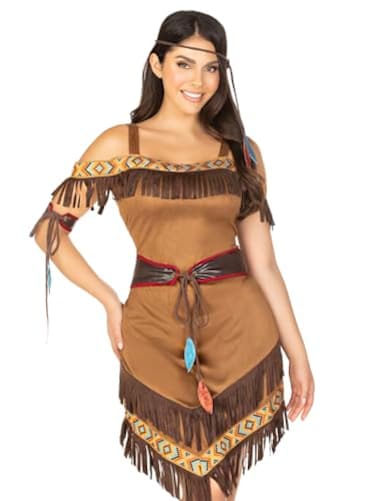 Leg Avenue Womens Native Princess Adult Sized Costumes Brown Small Medium US