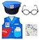 Keymall Mailman Costume With Postman Hat Mail Carrier Vest Postmark Sticker Glasses For Pretend Play Halloween Postal Costume Set B