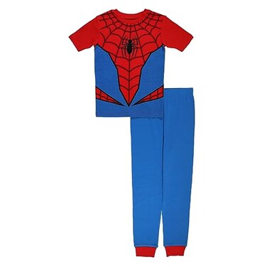 Marvel Unisex Child Kids 2piece Snugfit Cotton Pajama Set Spider Costume 6 US