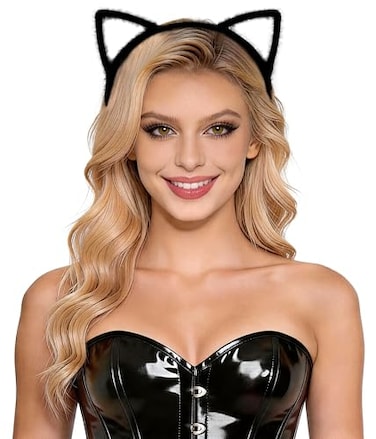 Bonnie Z. Leonardo Bonnie Z Leonardo Furry Black Cat Ears Headband