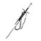 HZMAN Medieval Renaissance Leather Sword Frog LARP Costume Accessory Shoulder Strap Longsword not Included Black