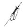 HZMAN Medieval Renaissance Leather Sword Frog LARP Costume Accessory Shoulder Strap Longsword not Included Black