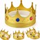 Adorox Gold Royal King Plastic Crown Prince Costume Accessory AdultK Kid 1