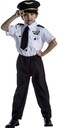 Dress Up America Pilot Costume for Kids Airline Captain Uniform Small Black and White