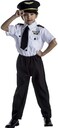 Dress Up America Pilot Costume for Kids Airline Captain Uniform Small Black and White
