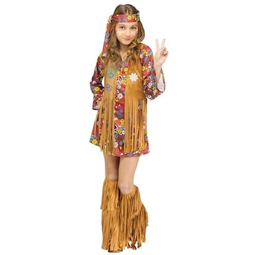 Fun World Girls Peace Love Hippie Child Costume Large