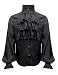 AIBEIX Mens Pirate Vampire Shirt Renaissance Victorian Medieval Gothic Shirt BlackMedium