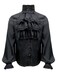 AIBEIX Mens Pirate Vampire Shirt Renaissance Victorian Medieval Gothic Shirt BlackMedium