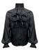 AIBEIX Mens Pirate Vampire Shirt Renaissance Victorian Medieval Gothic Shirt BlackMedium