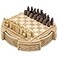 The Regency Chess Company Isle of Lewis Compact Celtic Chess Set 9 Inches in Cream