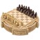 The Regency Chess Company Isle of Lewis Compact Celtic Chess Set 9 Inches in Cream