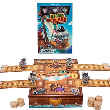 Ravensburger Stomp The Plank Suspenseful Pirate Brain Game Engaging Activity for Kids Adults Ideal Gift Option Family Fun