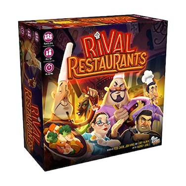 Gap Closer Games Rival Restaurants by Strategy Board Game 2 to 6 Players Ages 10 45 Minutes Unique Chefs Upgradable Restaurants Recipe Cooking
