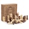 AMEROUS Wooden Chess Pieces Only Staunton Style Wood Chessmen with 315 King Storage Bag Gift Packed Box Tournament Chess Game Pawns for Replacement of Missing Pieces