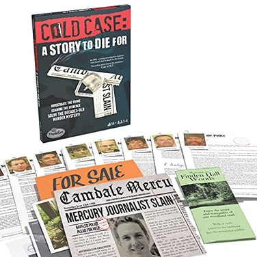 ThinkFun Cold Case A Story to Die for Interactive Murder Mystery Game Engaging Storyline BrainTeasing Puzzles Ideal for Teens and Adults Perfect for Group Play