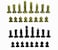 StonKraft Natural Stone Chess Pieces Chessmen Chess Coins 3 King Chess Accessories Board Games 3 White Brown