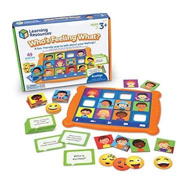 Learning Resources Whos Feeling What Social Emotional Learning Games Communication Games for Kids Emotion Toys Feeling Toys for Kids 49 Pieces Age 3