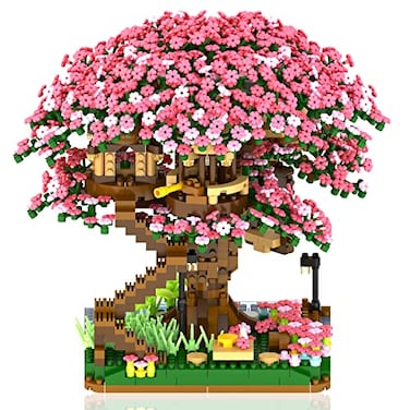 Bibilock Cherry Bonsai Tree Building Sets for GirlsMicro Mini Building Blocks of Cherry Blossom Bonsai Tree kit2008pcs Mini Bricks Sakura Tree House Good Gift for You