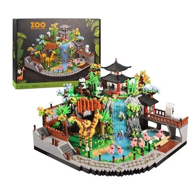 TEXXXIAN Zoo Micro Mini Bricks Desert Building BlocksCreative Ideals Zoological Park Architecture Toy Present Model for Adults and Kids Age of 14 5000 PCS