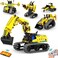 LECPOP 5 in 1 Building Toys STEM Robotics Kit 430 PCS Blocks RC Robot Erector Sets APP Remote Control Excavator Science Kits for Kids Age 6 7 8 9 10 11 1214 DIY Educational Gift for Boys Girls