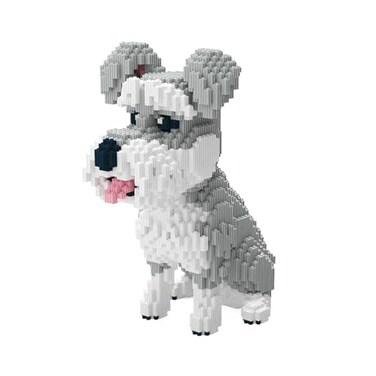 BDYDT Dog Schnauzer Micro Building Blocks Set 2817 Pieces Gift for Adults and Kids