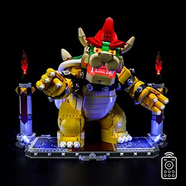 BRIKSMAX Led Lighting Kit for LEGO71411 The Mighty Bowser Compatible with Lego Super Mario Building Blocks Model Not Include Lego Set