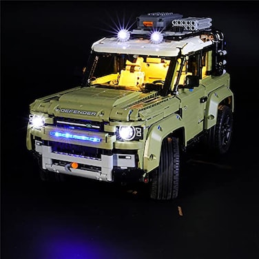GEAMENT LED Light Kit for Technic Land Rover Defender Compatible with Lego 42110 Building Model Model Set Not Included