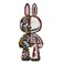 HONLANCH Animal Graffiti Skeleton Rabbit Micro Building Blocks Set8000PCS 55cm High Series Gift for Adults and Kids