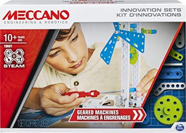 MECCANO Geared Machines STEAM Building Kit with Moving Parts for Ages 10 and Up