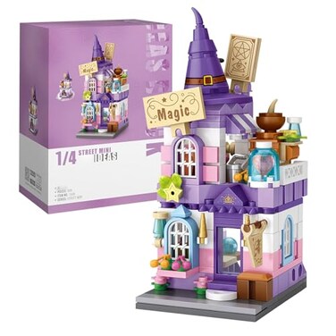 MEIEST Mini City Shop Street View Building Blocks Model SetSimulation Architecture Collection Particle Construction Building Bricks ToyHome Decoration14Magic House