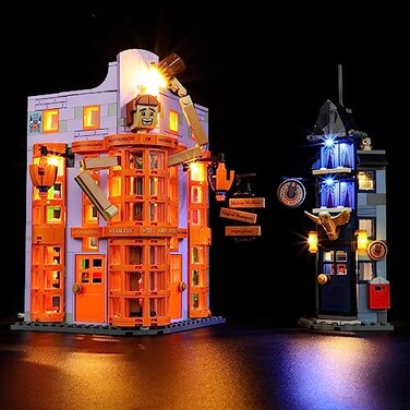 GEAMENT LED Light Kit Compatible with Lego Diagon Alley Weasleys Wizard Wheezes Lighting Set for 76422 Model Set Model Set Not Included