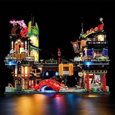 GEAMENT LED Light Kit Compatible with Lego NINJAGO City Markets for NINJAGO 71799 Model Set Model Set Not Included