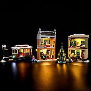 GEAMENT LED Light Kit Compatible with Lego Holiday Main Street Lighting Set for Creator 10308 Building Model Model Set Not Included