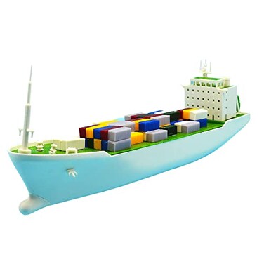 INQUWAN DIY Racing Boats Container Vessel Battery Powered Ship Model Educational Toys Children Gifts