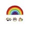 Coogam Wooden Rainbow Stacker Nesting Puzzle Blocks Tunnel Stacking Game Building Creative Color Shape Matching Jigsaw Learning Toy Set Board Early Development for Kids Boy Girl