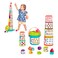 Battat Nesting Sorter Set 19 Pieces Stacking Bucket Sort Set 10 Cups 8 Shapes Educational Dexterity Toys 18 Months Sort Stack