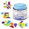 Pairez Toys Transparent Pattern Blocks 126 Pcs Geometric Shapes Blocks Tangram Puzzles Practice Sorting Counting Patterning Math Manipulatives for Kids Back to School Supplies Teacher Supplies