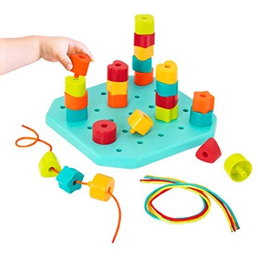 Battat Toddler Peg Board Stacking Peg Board Set Fine Motor Skills Toy Therapy Toy 31 Pieces 2 Years Count Match Pegboard