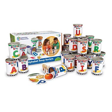 Learning Resources Alphabet Soup Sorters 208 Pieces Ages 3 Early Phonics Manipulatives ABCs Alphabet Awareness Recognition Alphabet Soup Games