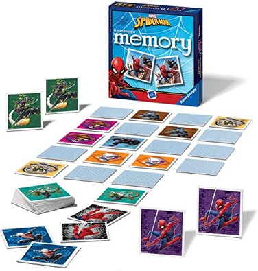 Ravensburger 21308 Spiderman Marvel SpiderManMini Memory Kids Age 3 Years and UpA Classic Picture Snap Matching Pairs Game