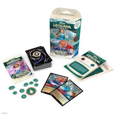 Ravensburger Disney Lorcana TCG Archazias Island SinglePlayer Starter Deck Ruby Sapphire Engaging Gameplay Over 200 Original Disney Artworks Ideal for Ages 8