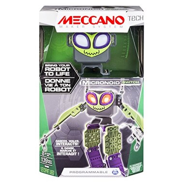 MeccanoErector Micronoid Green Switch Programmable Robot Building Kit