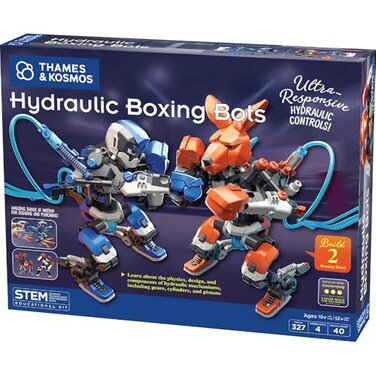 ThamesKosmos Thames Kosmos Hydraulic Boxing Bots STEM Experiment Kit Build Two HydraulicPowered Boxing Robots Explore WaterPowered Systems Challenge a Friend to a Robot Duel
