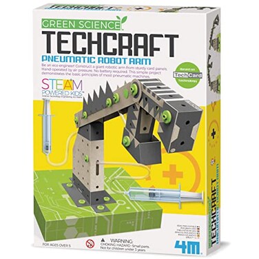 4M TechCraft Pneumatic Arm Green Science STEAM