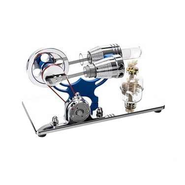 Sunnytech Hot Air Stirling Engine Motor Model Educational Toy Electricity Generator Colorful LED SC SC010